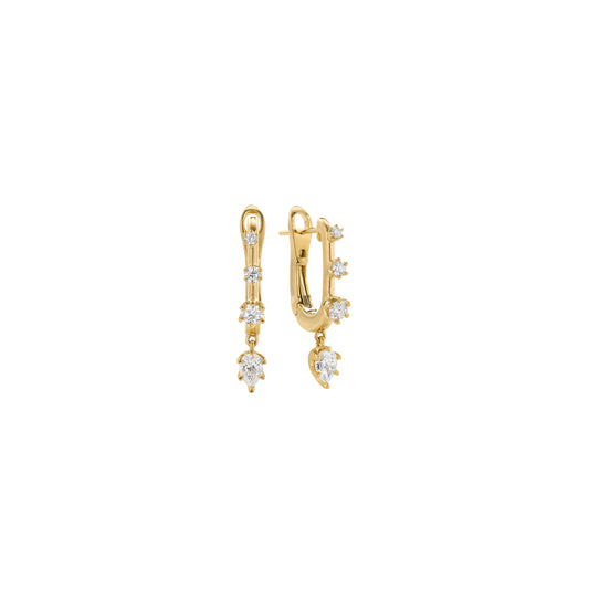 Daystar Large Hoop Diamond Earrings