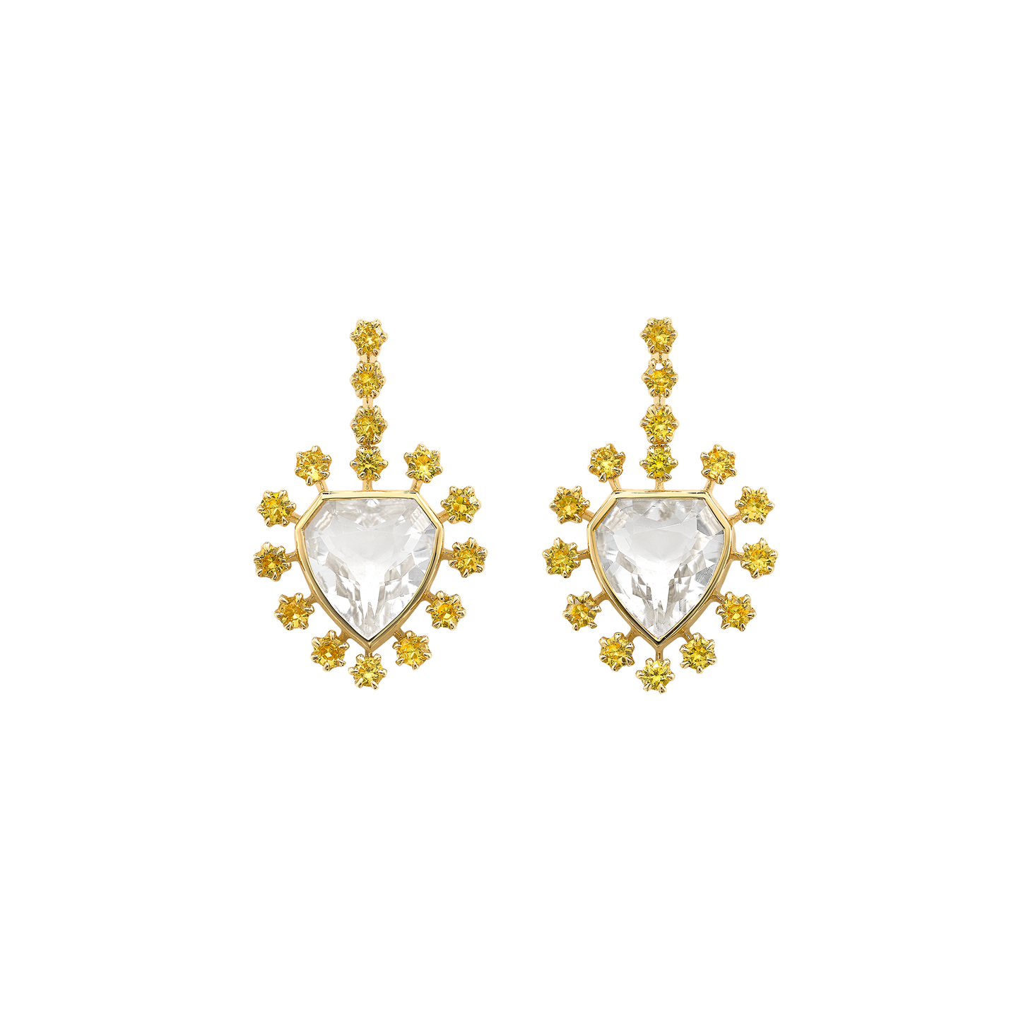 Mini Daystar Rock Crystal Earrings