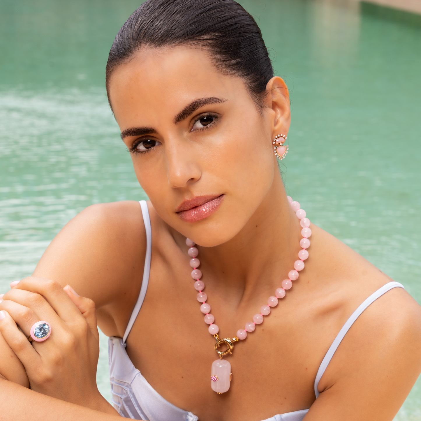 Daystar Pink Opal Earrings