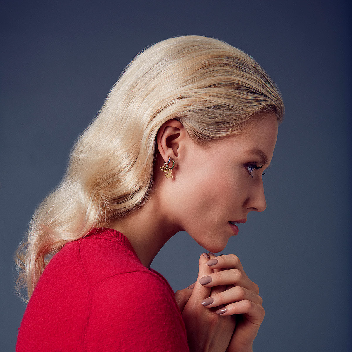 Single Orb Hoop Tsavorite Large