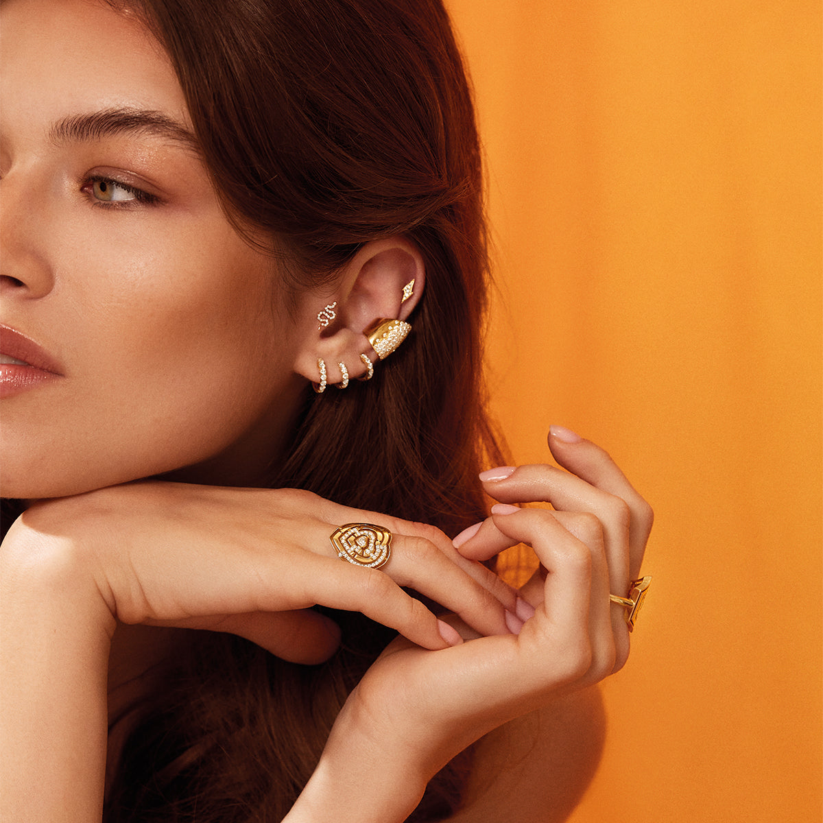 Labyrinth Diamond Heart Ring