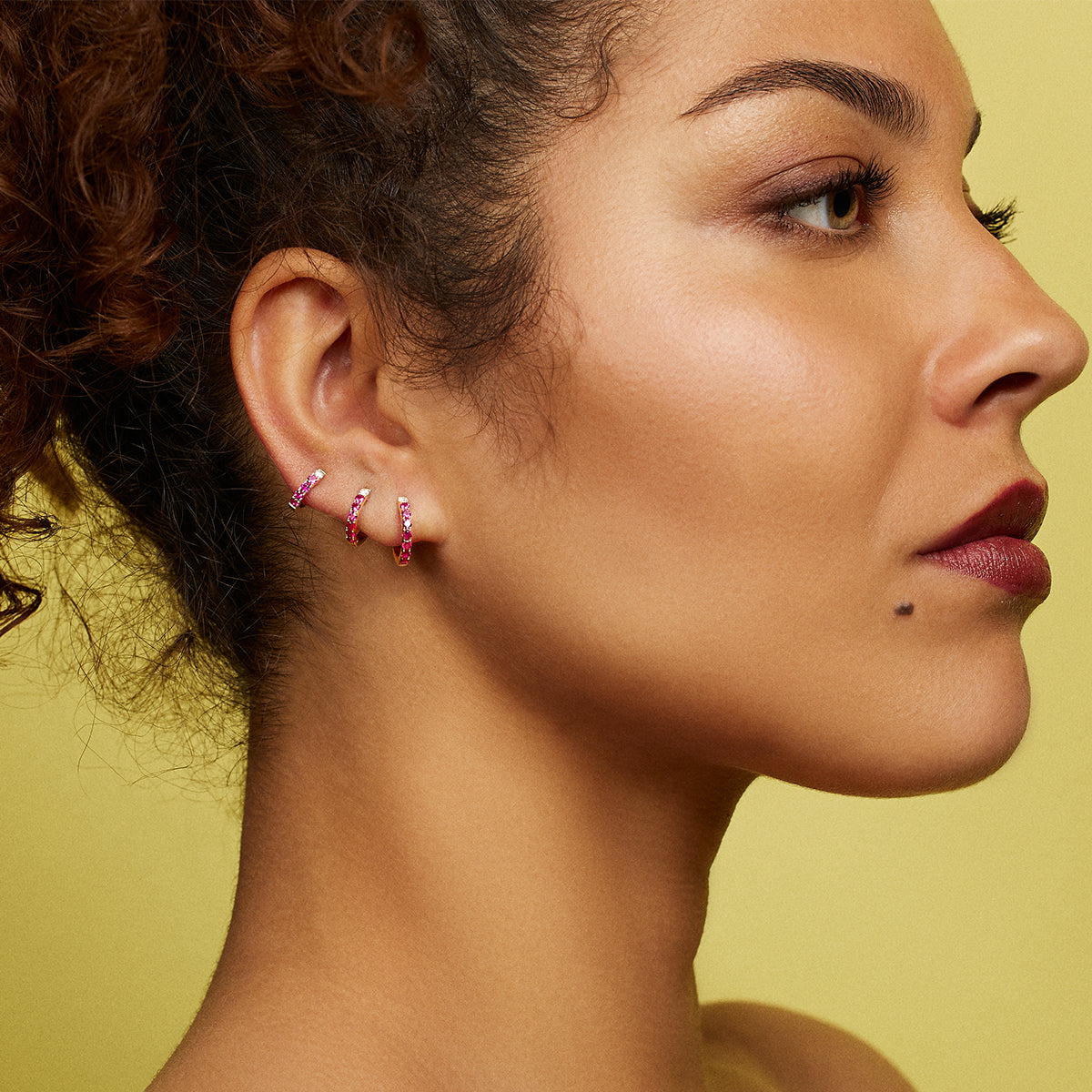 Lips Pink Sapphire EarWish