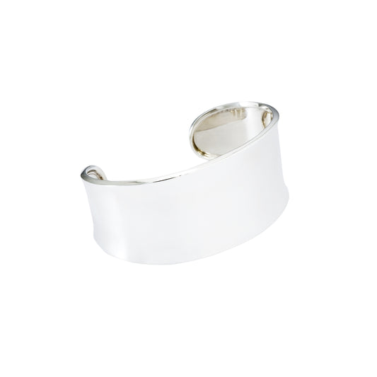 Solid silver bangle cuff