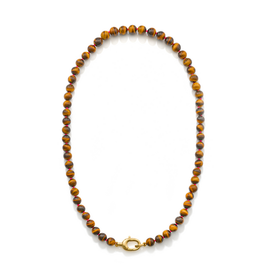 Rebel Tigers Eye Bead Necklace
