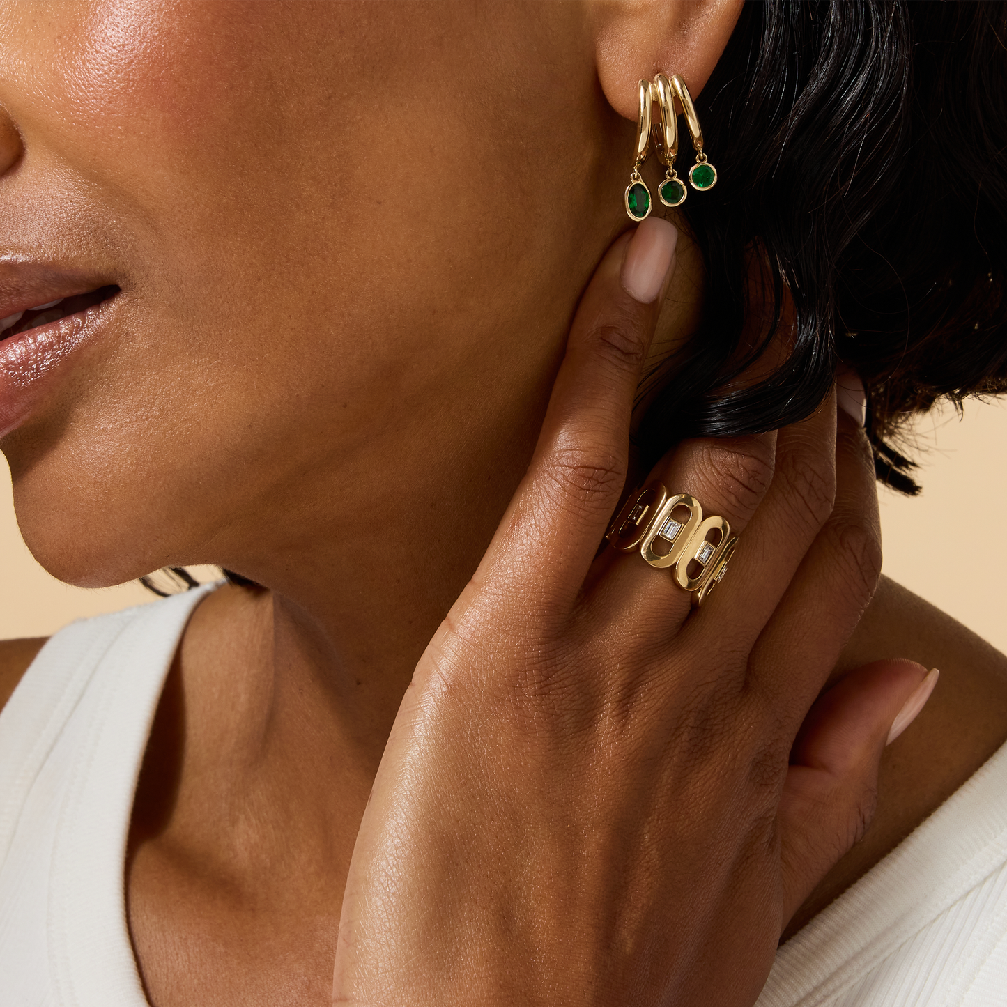Treble Drop Tsavorite Earrings