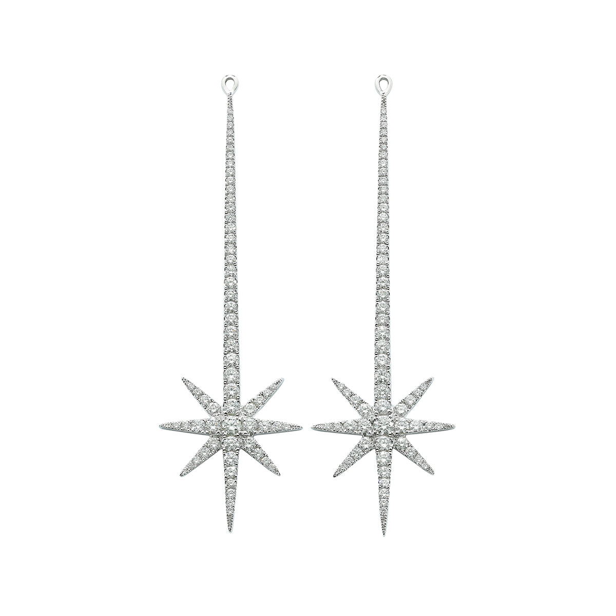 Tsar Star White Gold And Diamond Drops