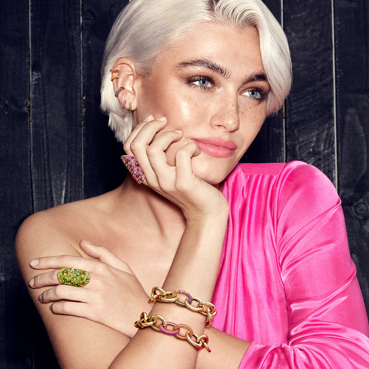 River Diamond Link bracelet