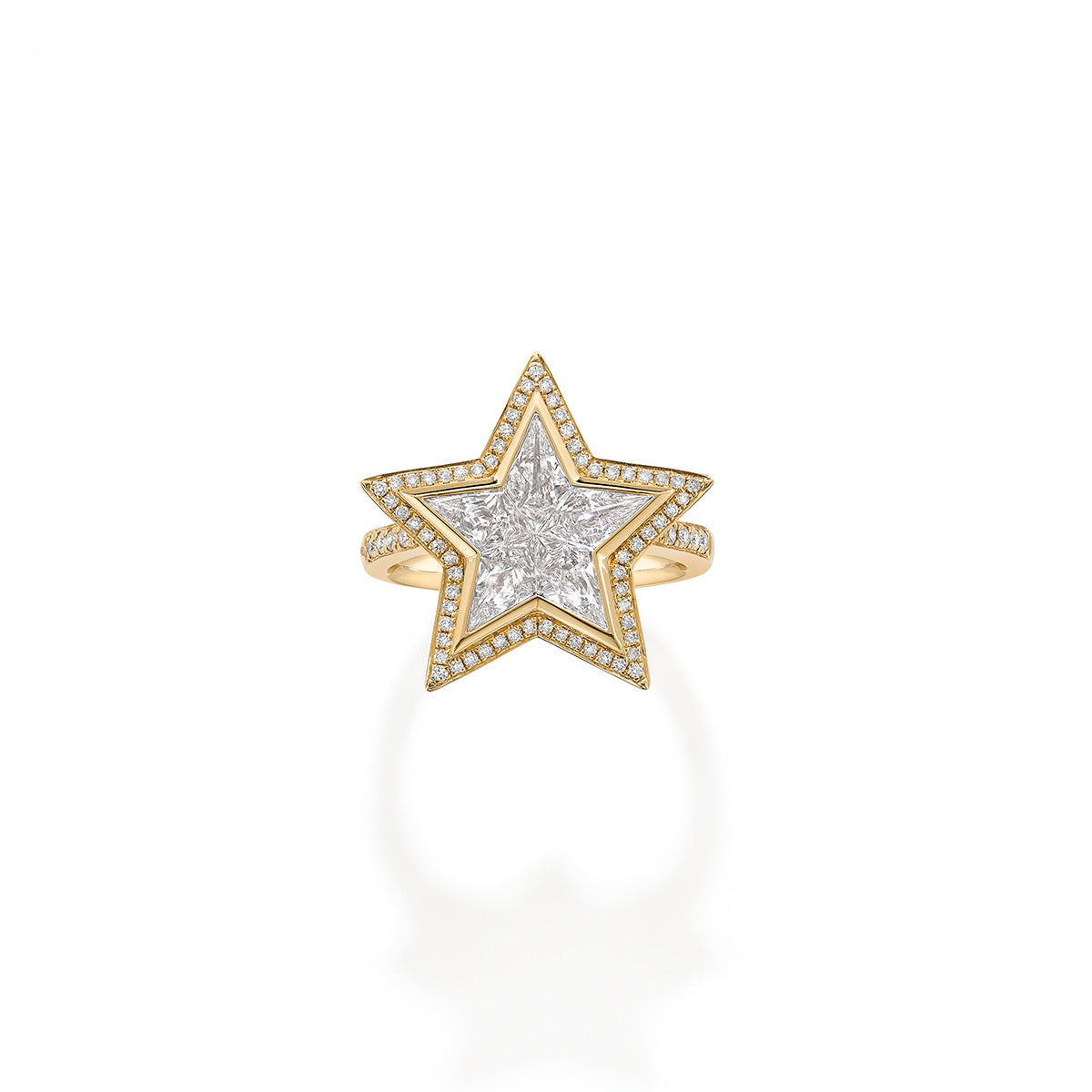 Vega Diamond Yellow Gold Ring
