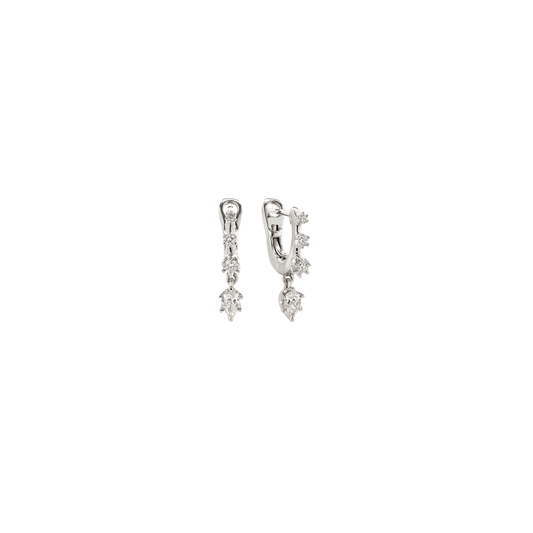 Daystar Small Hoop Diamond Earrings