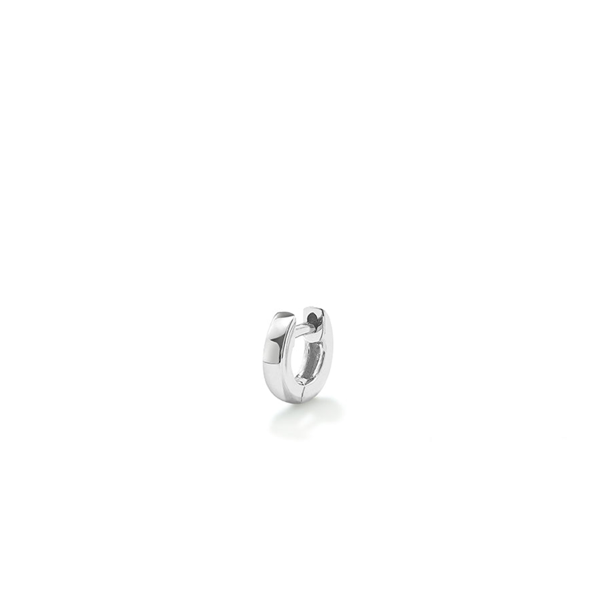Single Orb Hoop White Gold Mini
