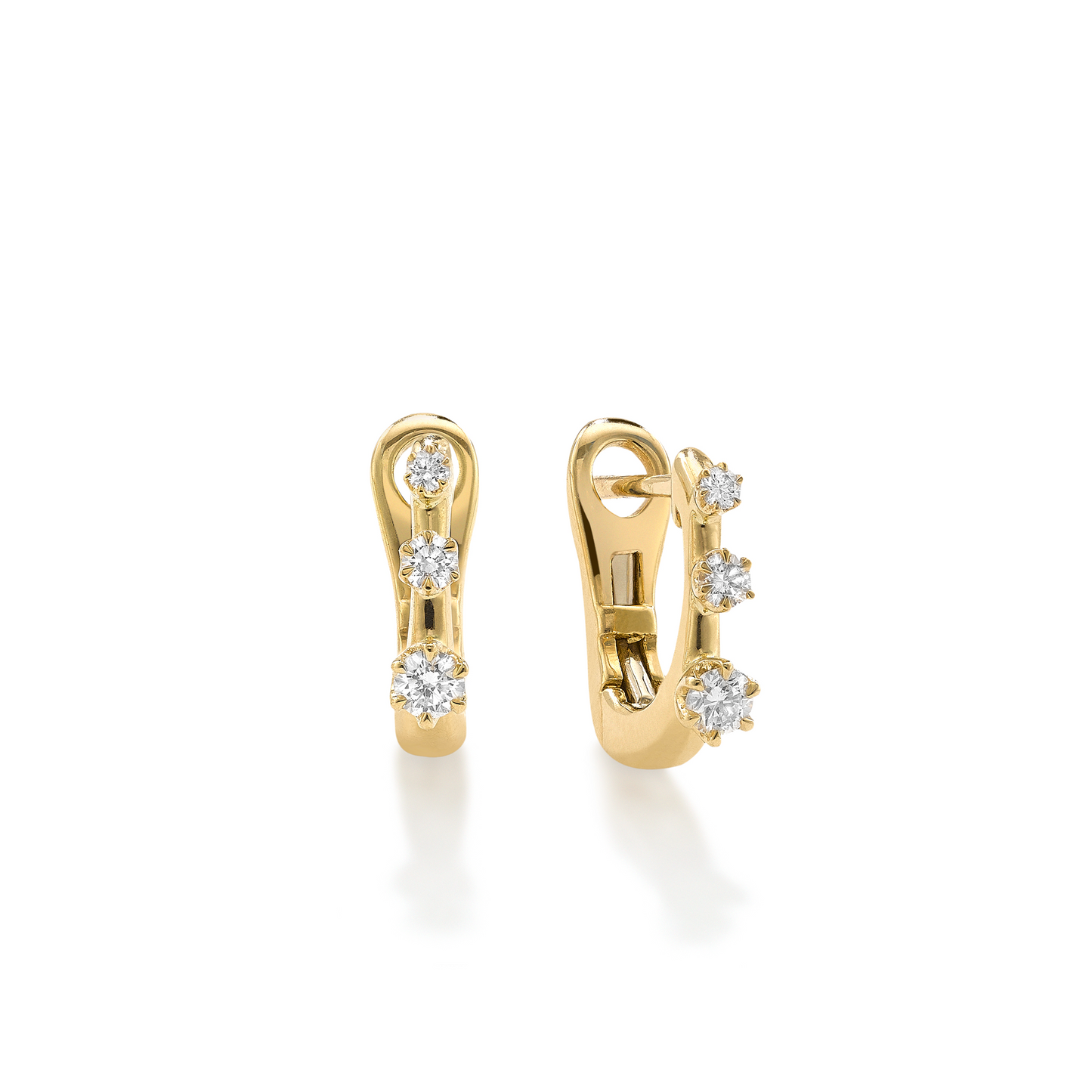 Daystar Medium Hoop Diamond Earrings
