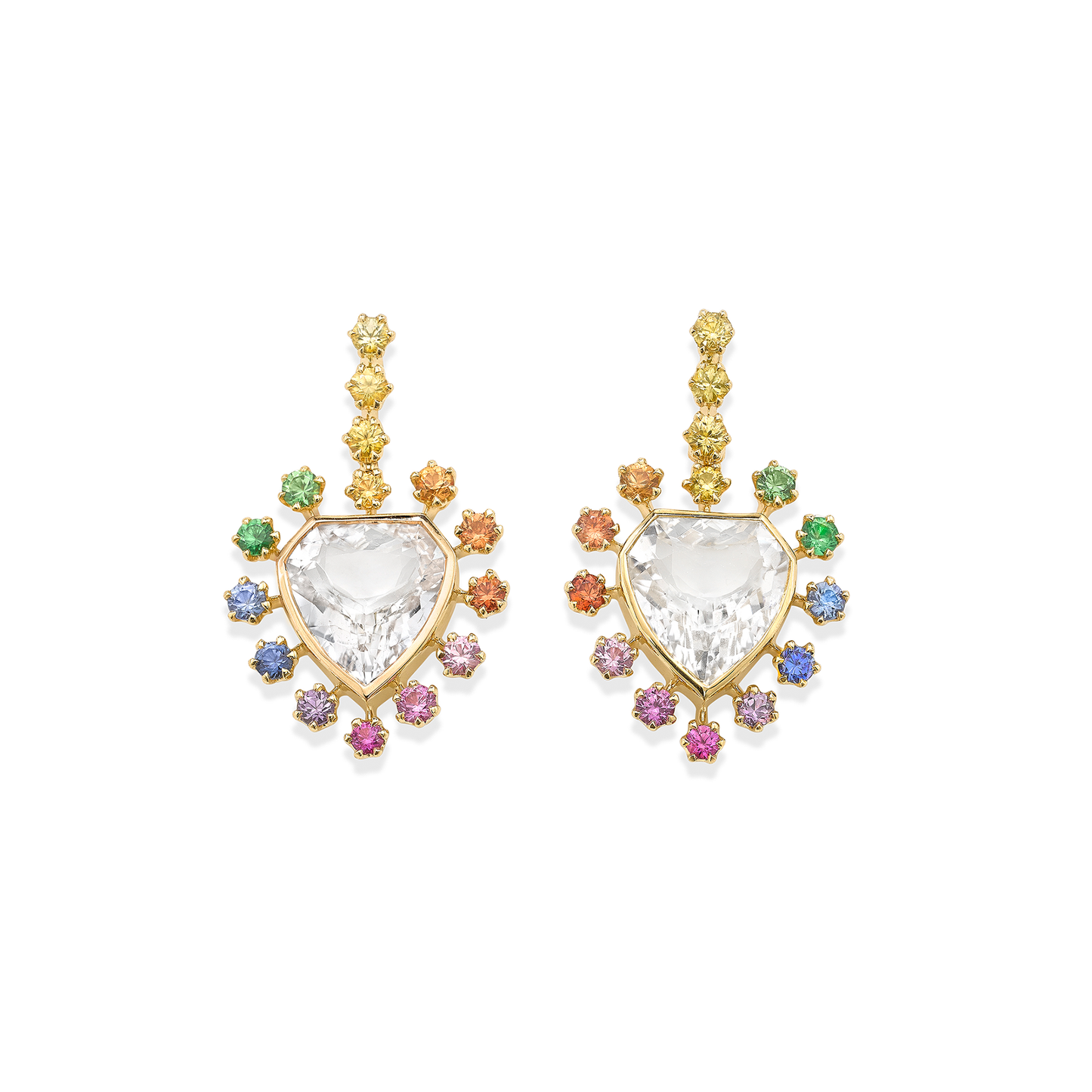 Mini Daystar Rock Crystal Earrings