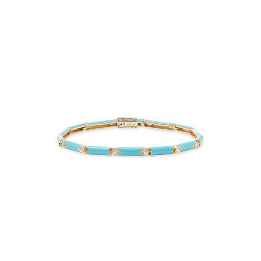 Nirvana Turquoise Enamel Diamond Bracelet