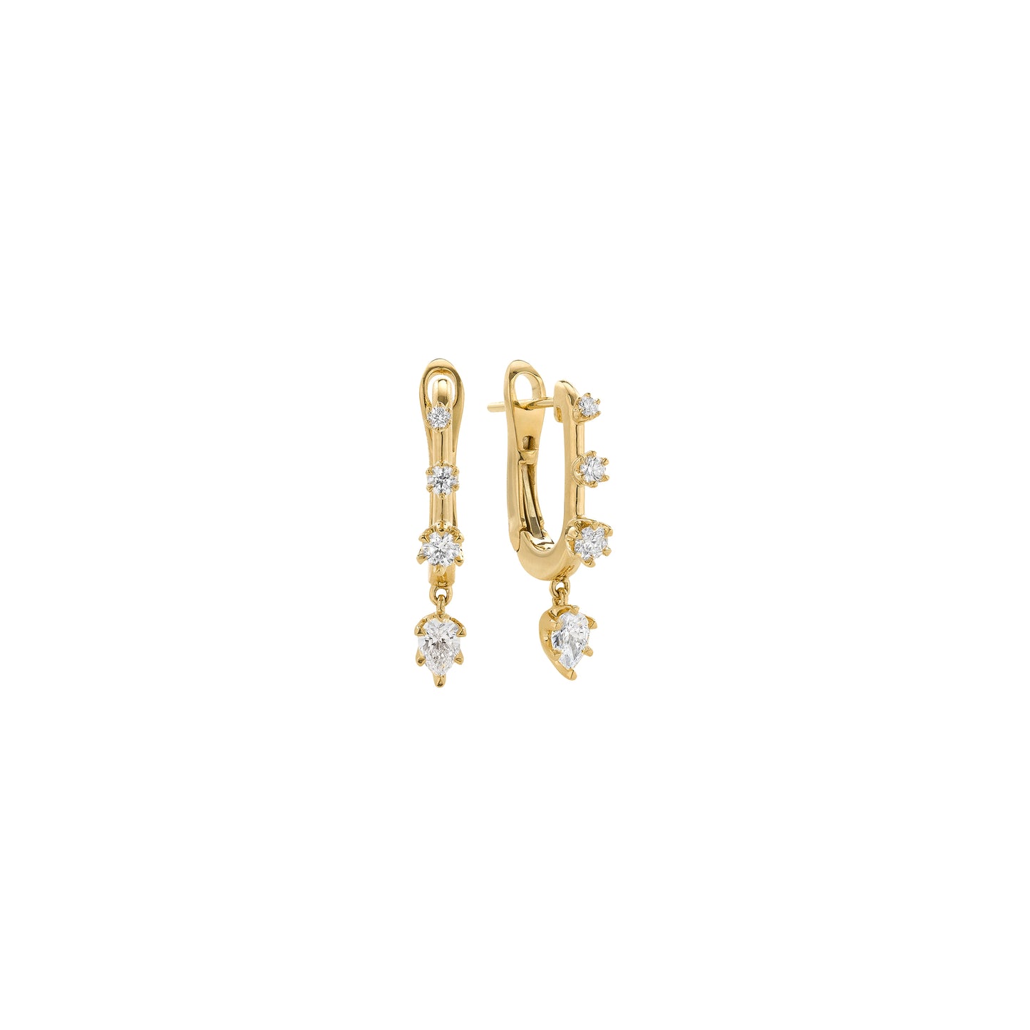 Daystar Large Hoop Diamond Earrings