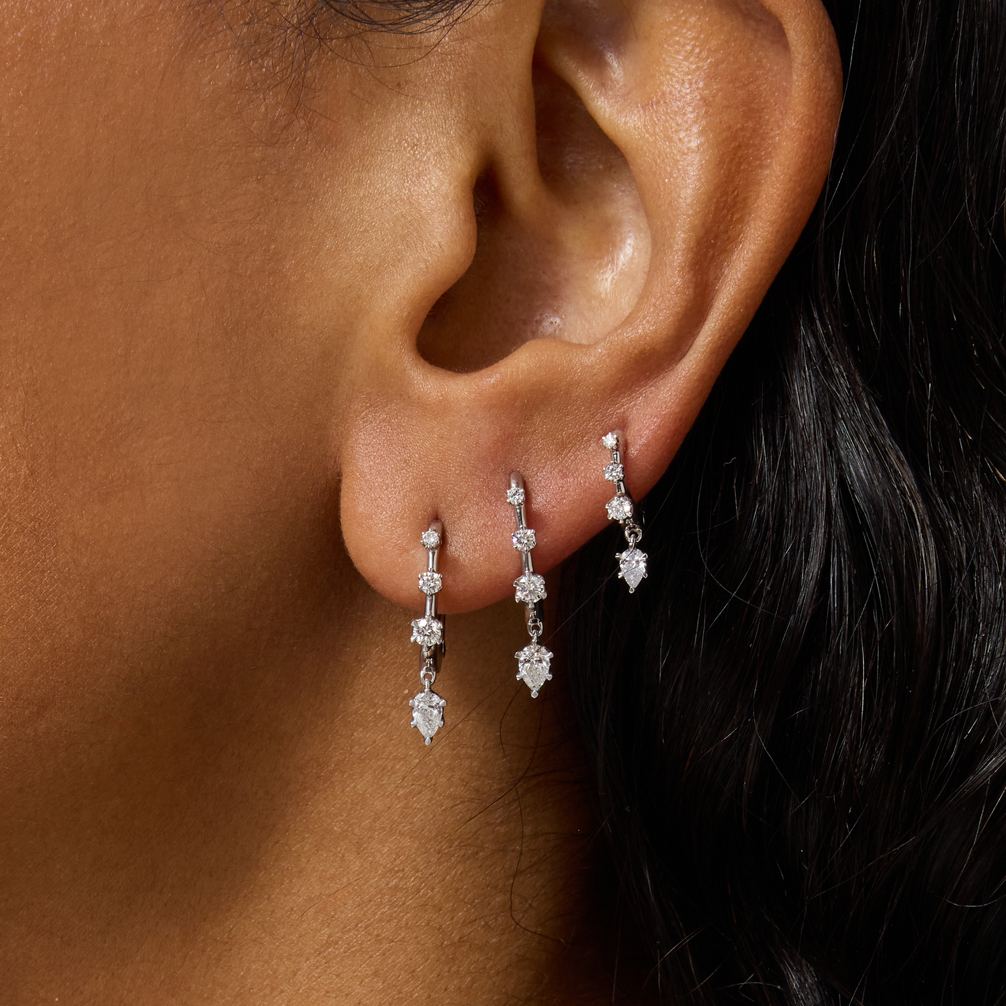 Daystar Large Hoop Diamond Earrings