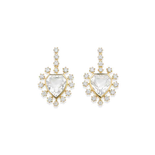 Mini Daystar Rock Crystal Earrings