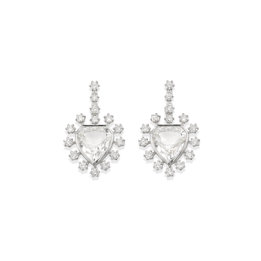 Mini Daystar Rock Crystal Earrings