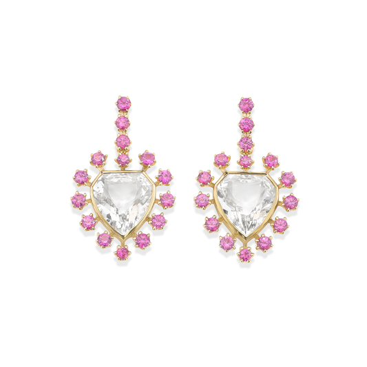 Mini Daystar Rock Crystal Earrings