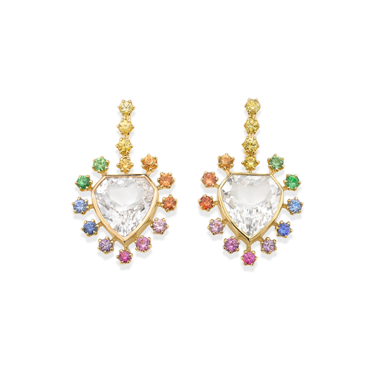 Mini Daystar Rock Crystal Earrings