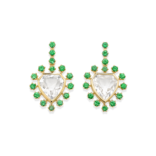 Mini Daystar Rock Crystal Earrings