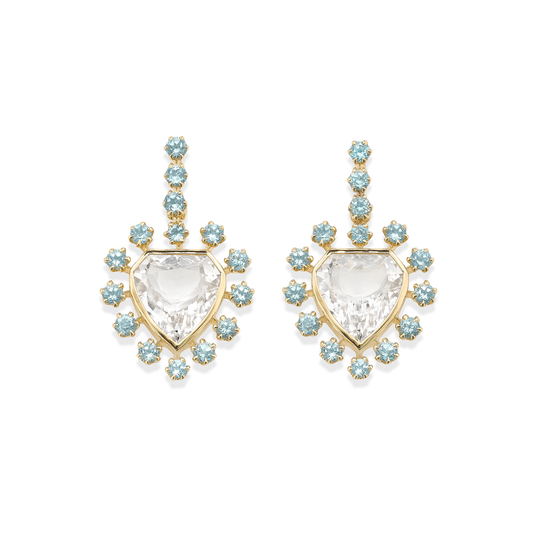 Mini Daystar Rock Crystal Earrings