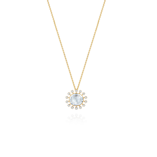 Daystar Yellow Gold Diamond Sun Pendant