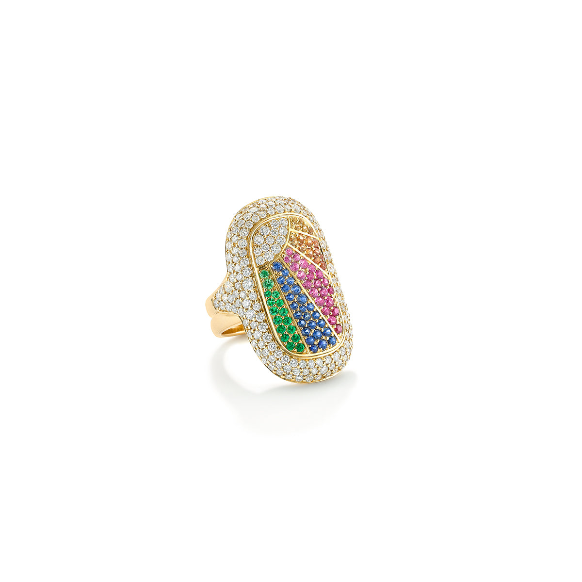 Synchronicity Rainbow Ray Inner Ring in 18ct Yellow Gold