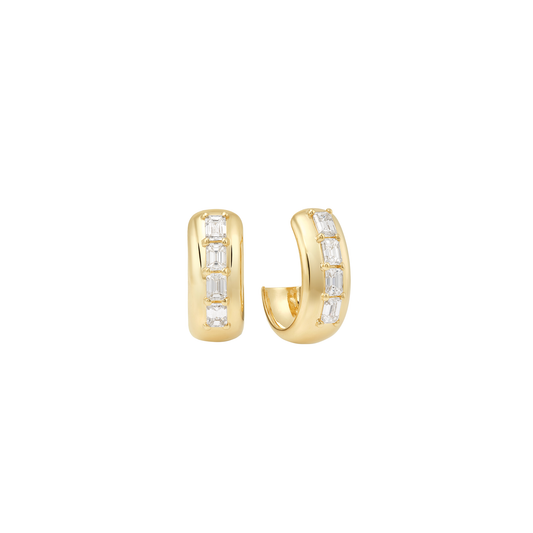 Meteor Hoop Diamond Earrings
