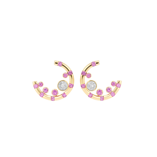Kinetic Pink Sapphire Earrings