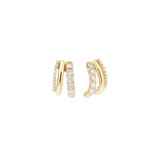 Treble Diamond Earrings