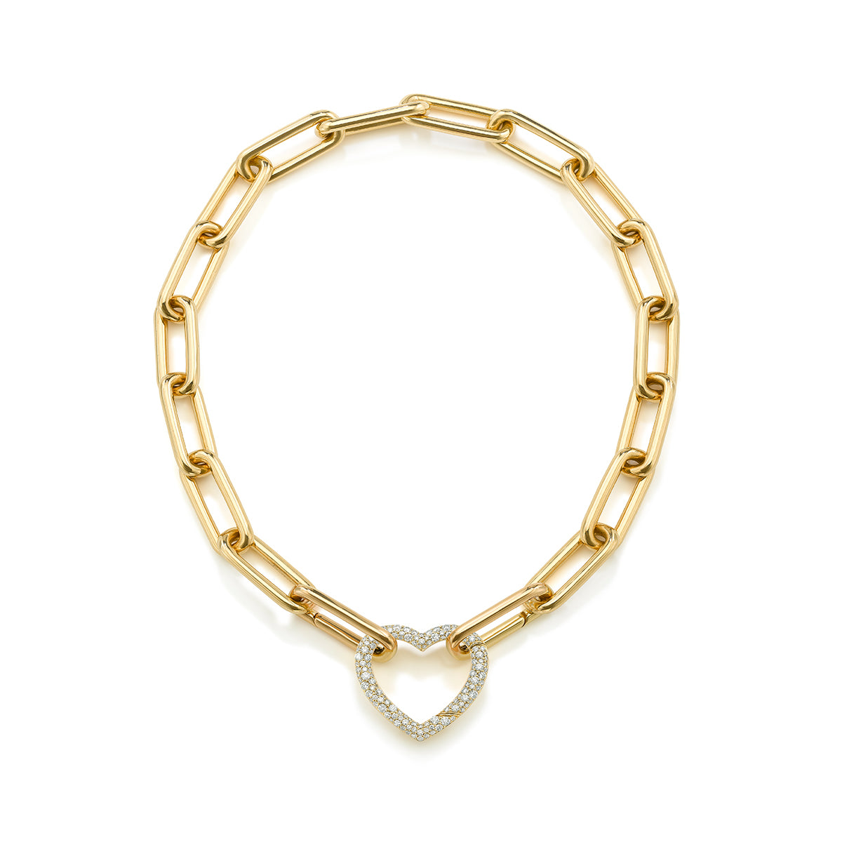 Identity Necklace with Diamond Heart Clasp