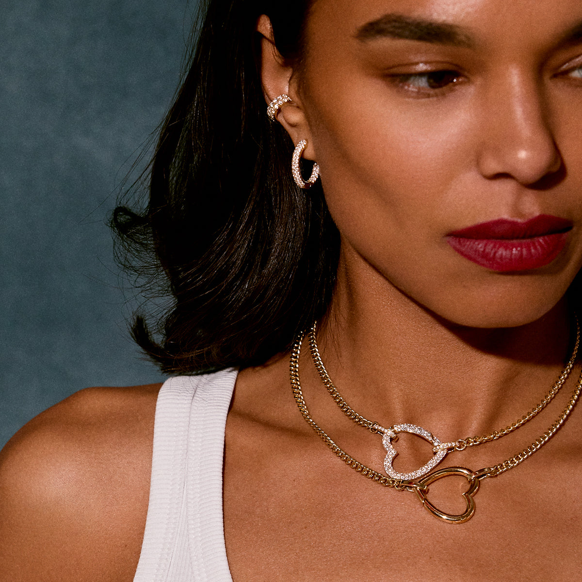 Identity Heart hinged clasp