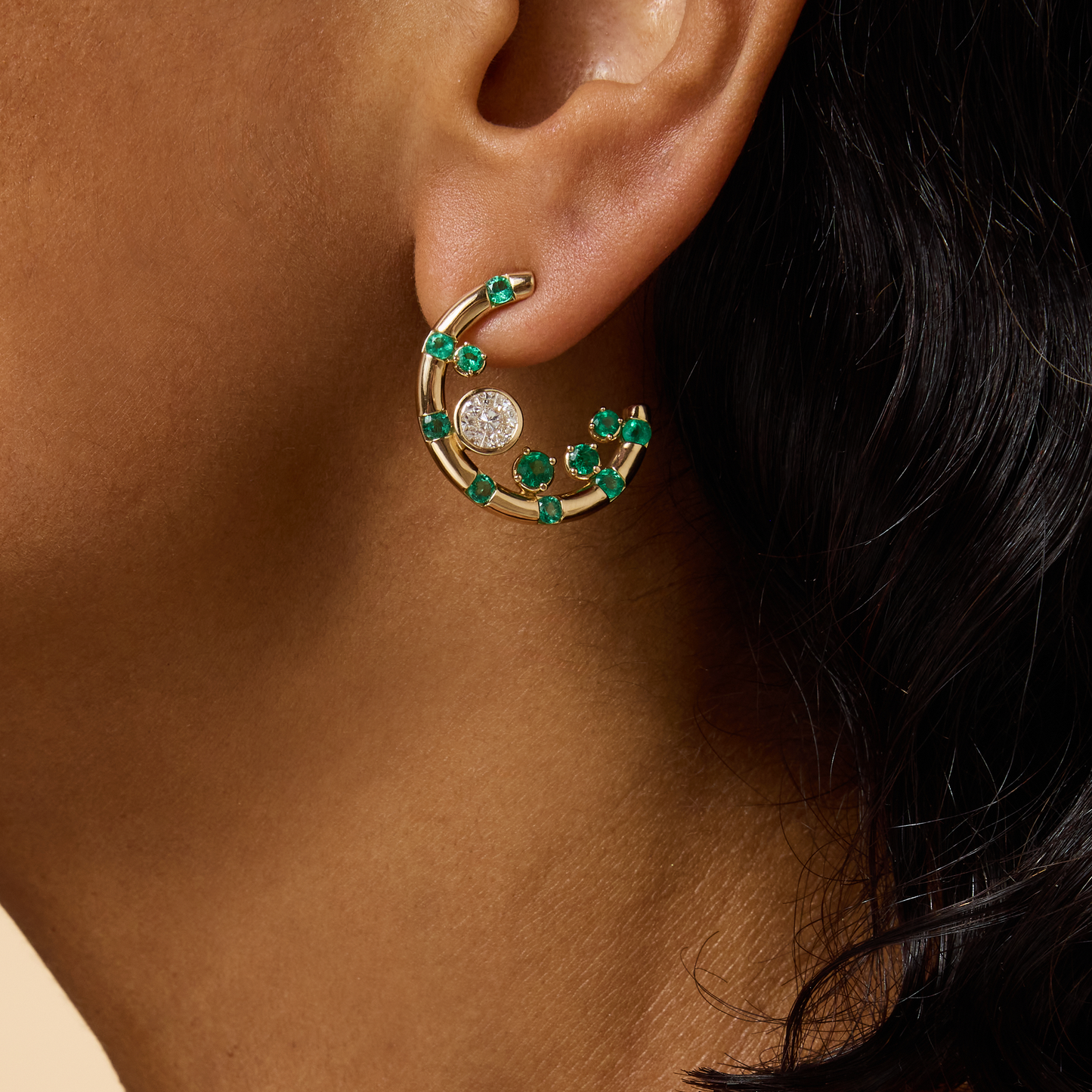 Kinetic Emerald Earrings