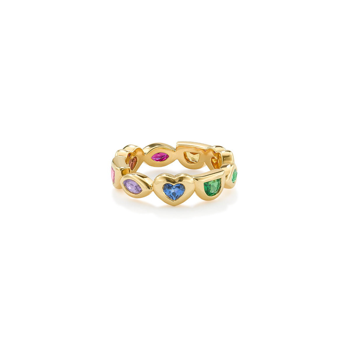 Small Rainbow Eye Love U Ring