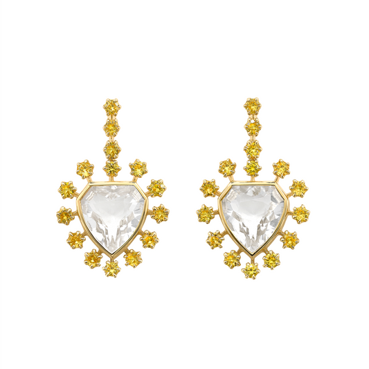 Mini Daystar Rock Crystal Earrings
