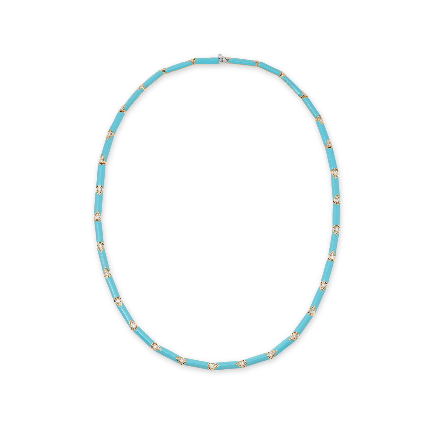Nirvana Turquoise Enamel Diamond Necklace