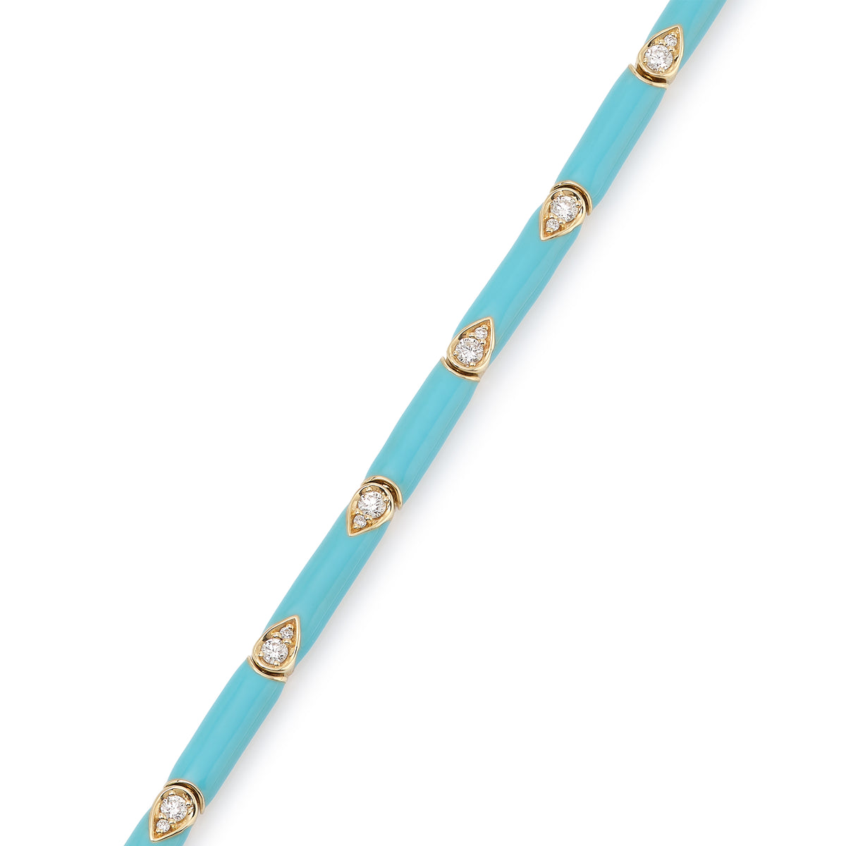 Nirvana Turquoise Enamel Diamond Necklace
