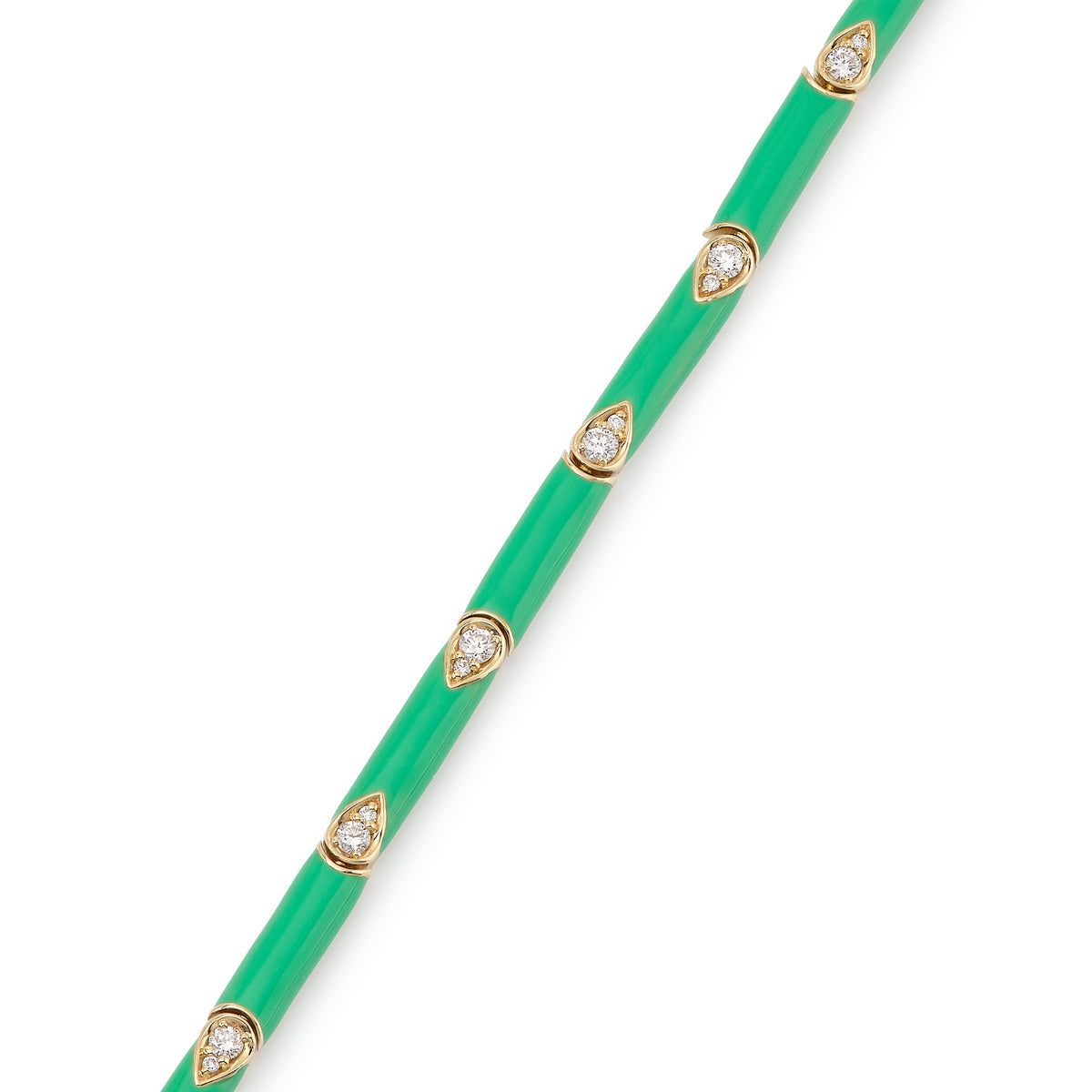 Nirvana Green Enamel Diamond Bracelet