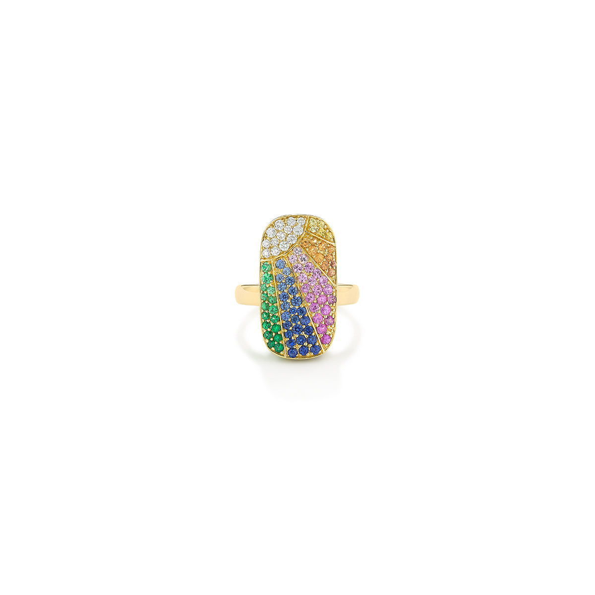 Synchronicity Rainbow Ray Inner Ring in 18ct Yellow Gold