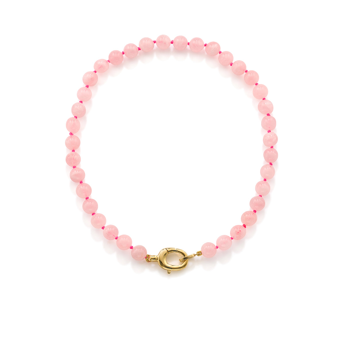 Rebel Rose Quartz Bead Necklace