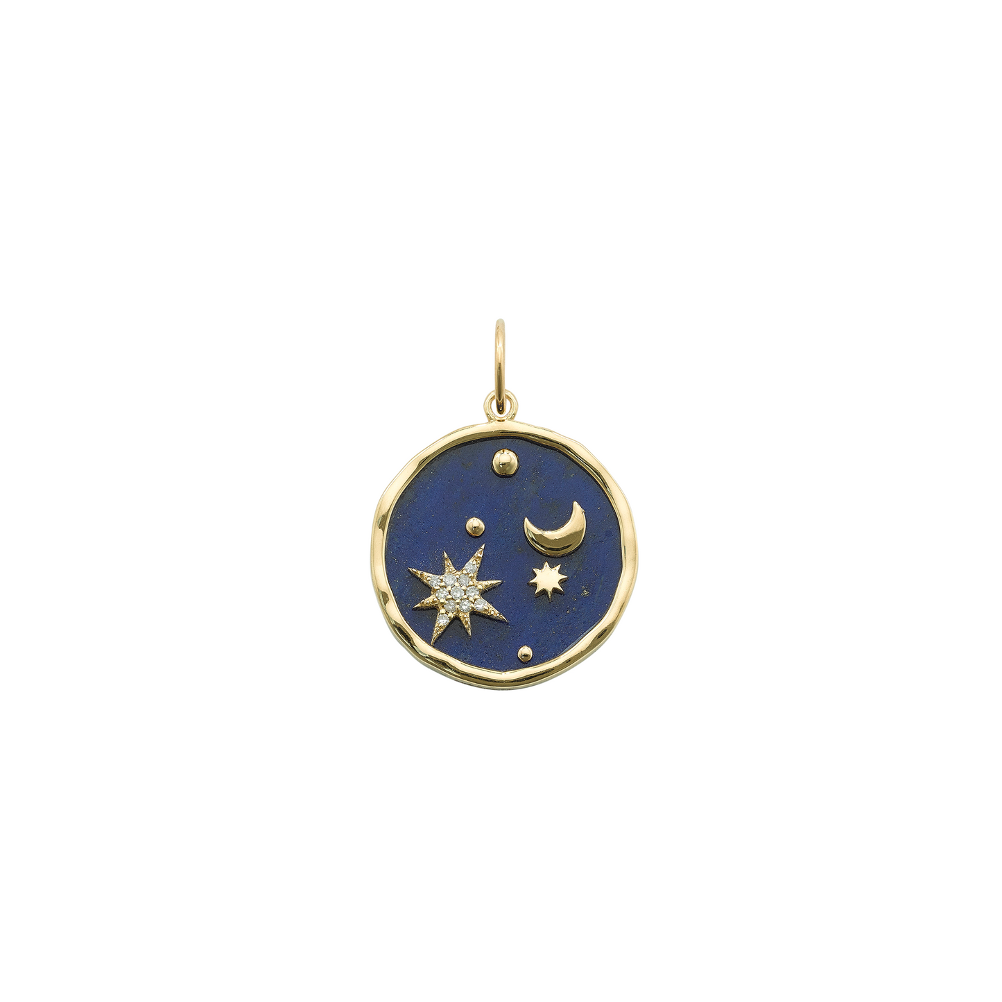 Star And Moon Lapis Pendant