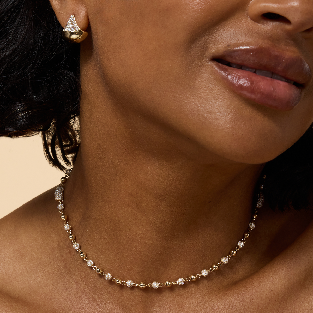 Solstice Yellow Gold Diamond Choker