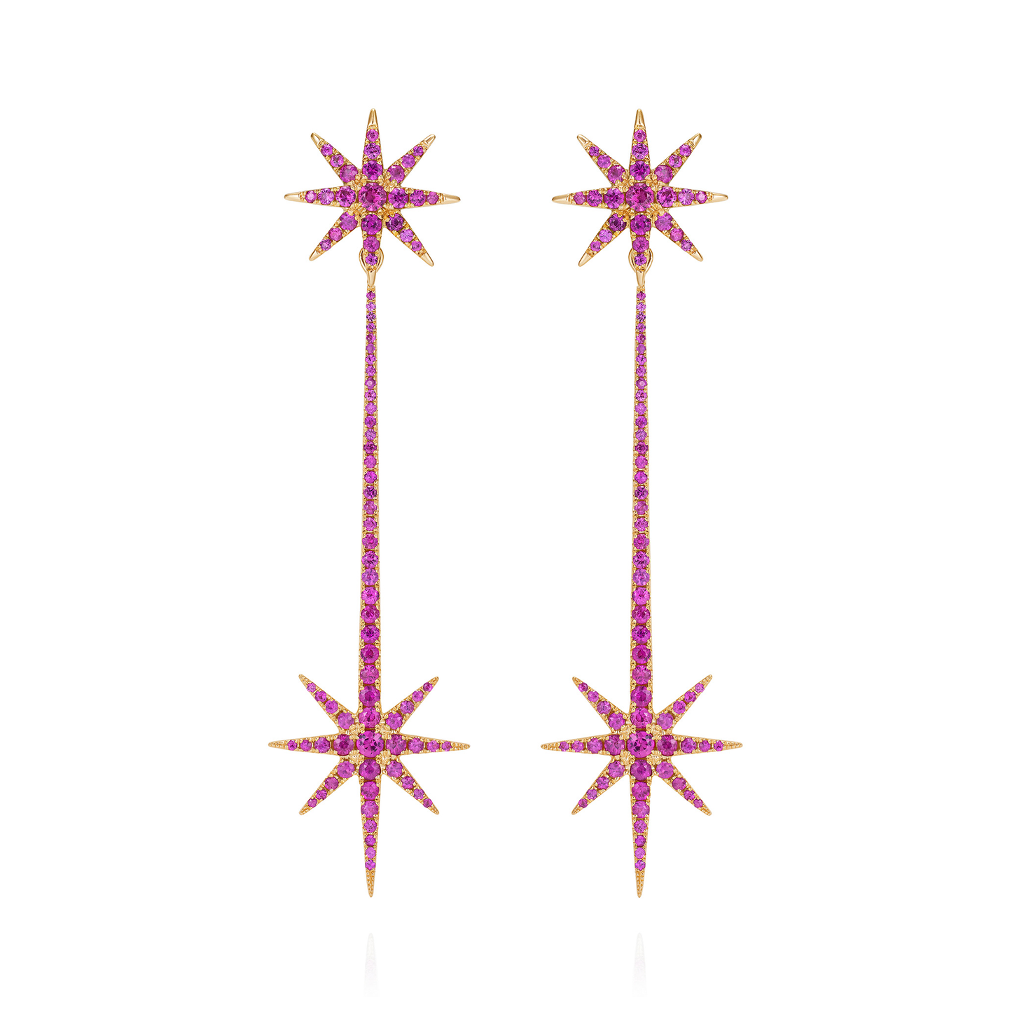 Tsar Star Pink Sapphire Studs & Drops