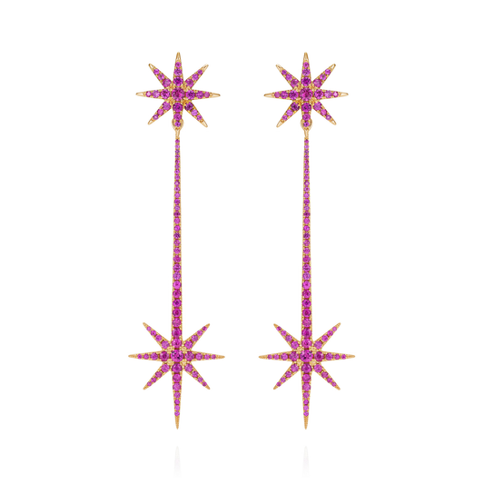 Tsar Star Pink Sapphire Studs & Drops