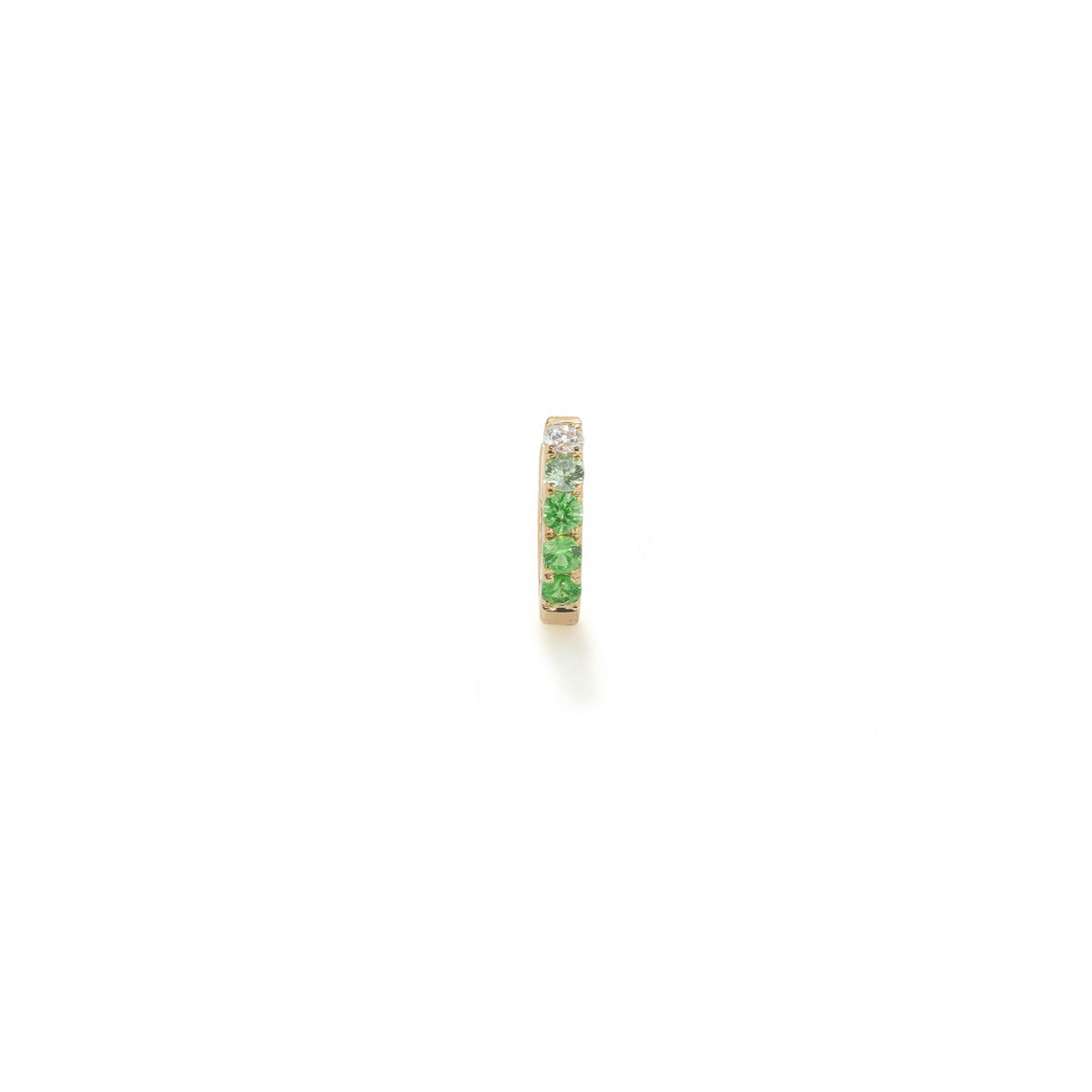Single Orb Hoop Tsavorite Medium