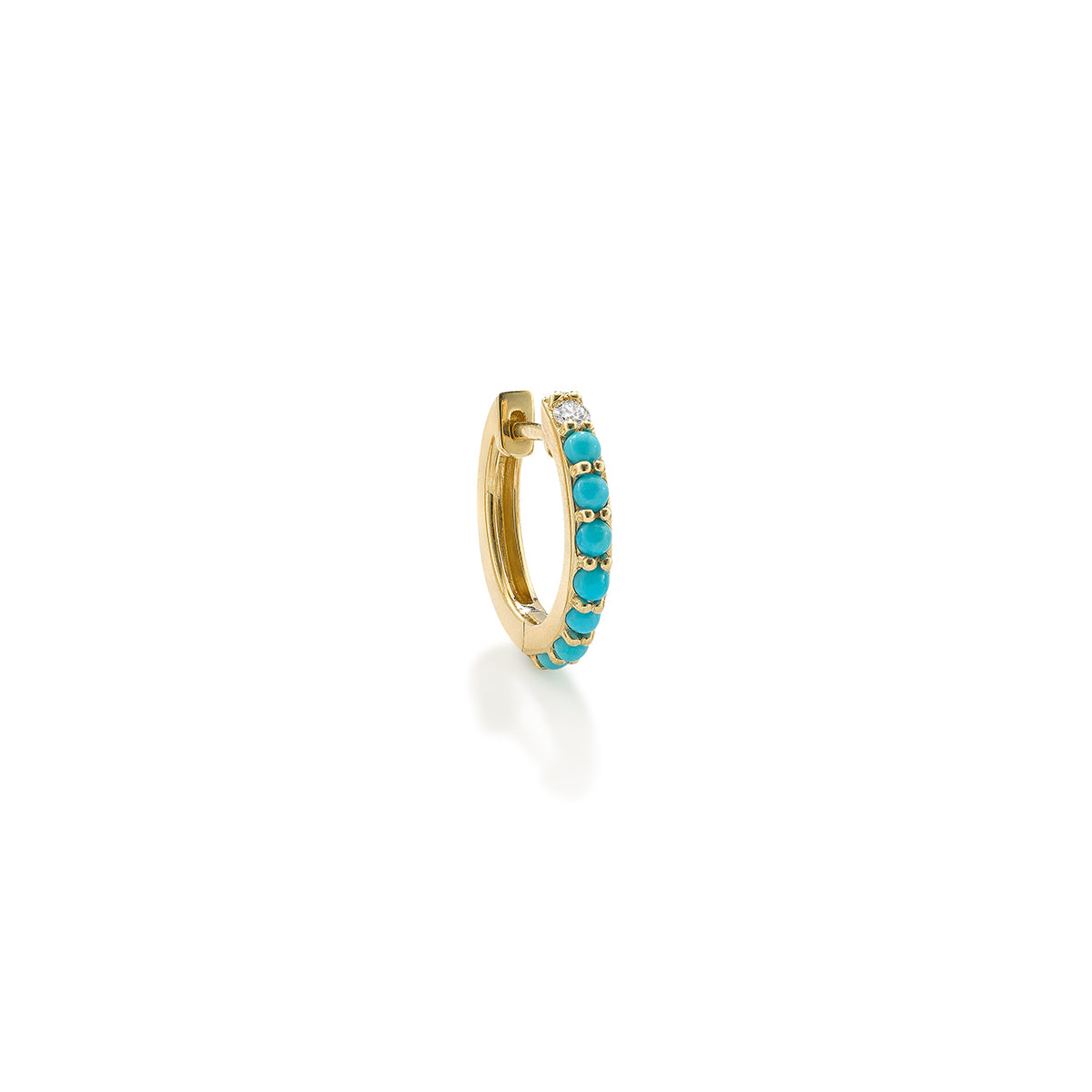 Single Orb Hoop Turquoise Large