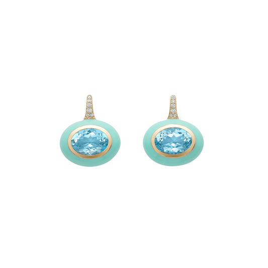 Blue Topaz Arena Earrings