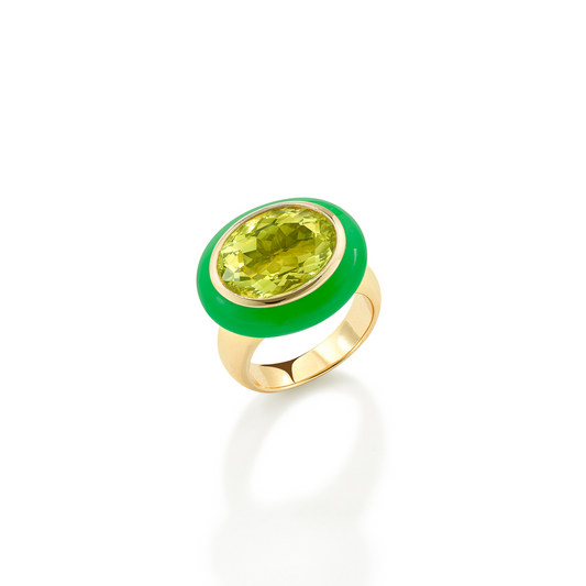 Yellow Beryl Arena Ring