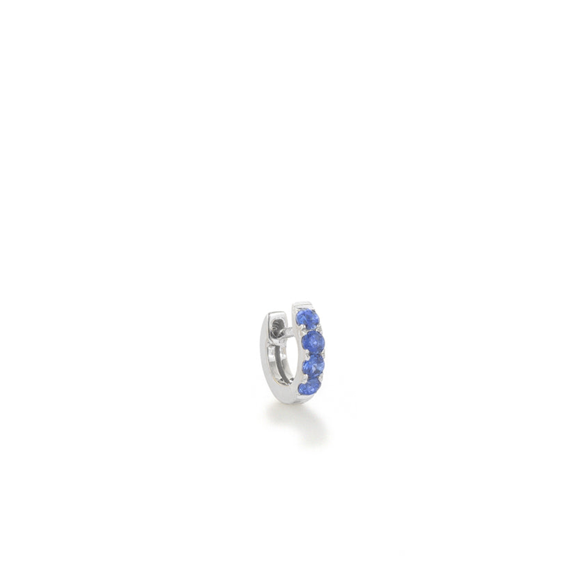 Single Orb Hoop Blue Sapphire Mini