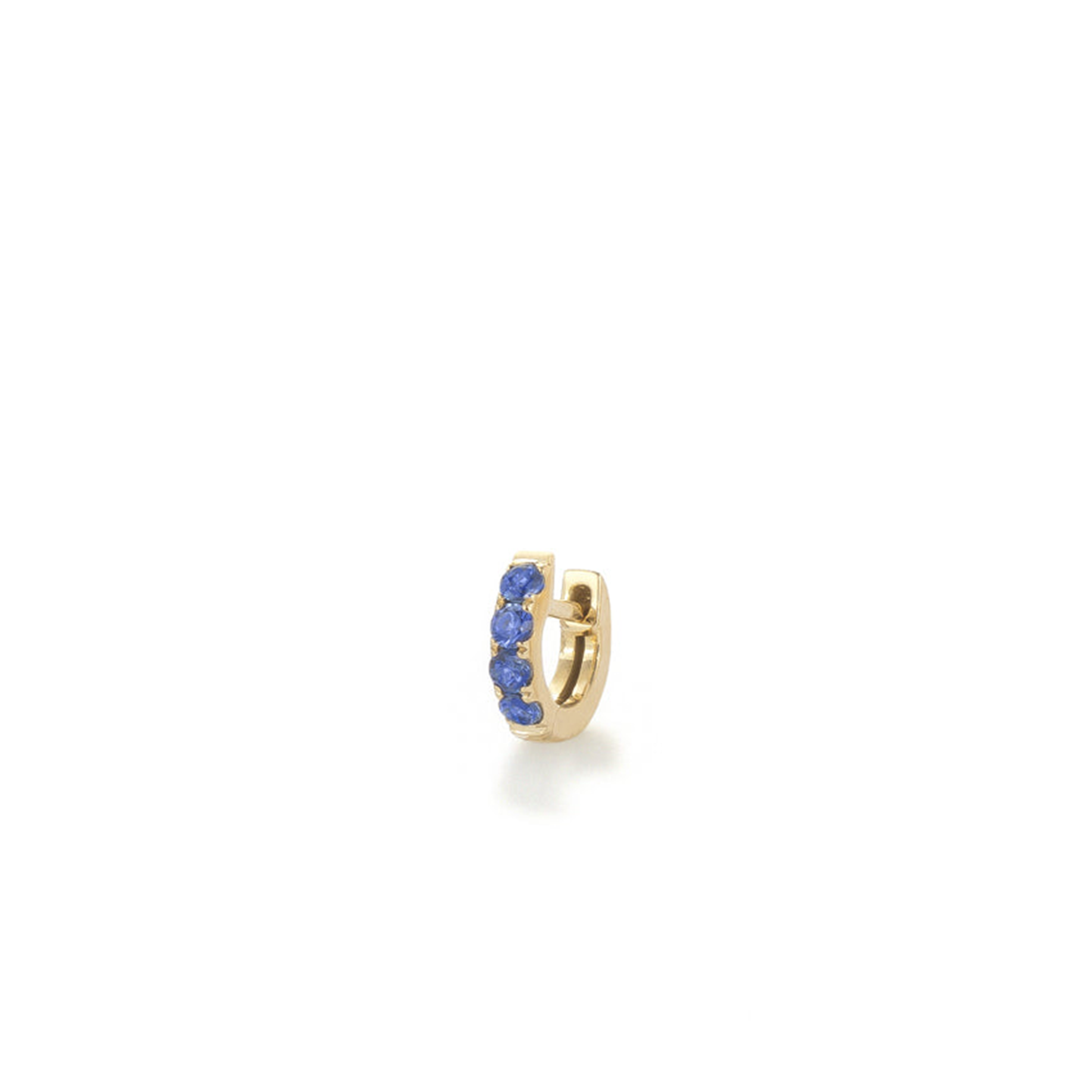 Single Orb Hoop Blue Sapphire Mini